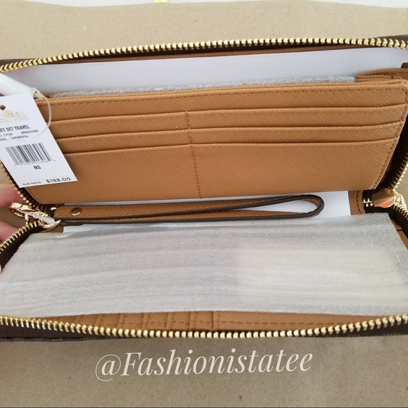 NWT MICHAEL KORS JET SET LARGE TOTE SET WALLET BAG - Picture 6 of 8